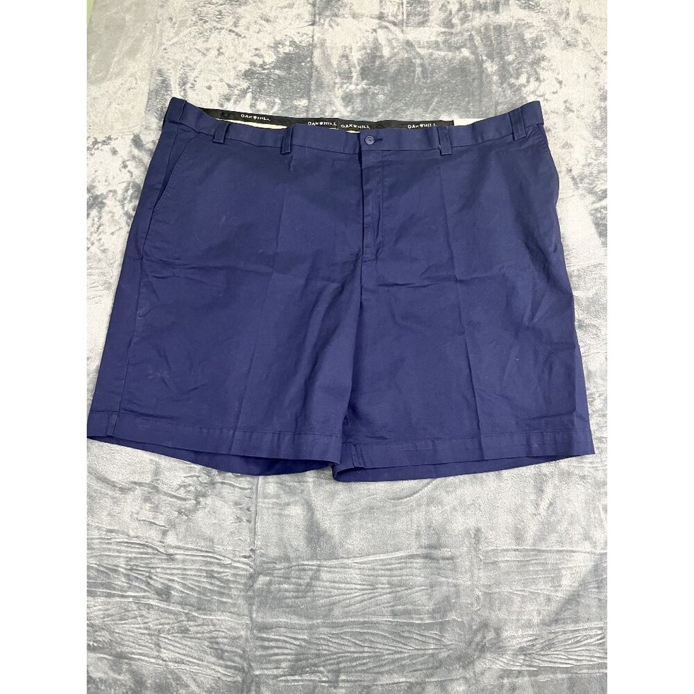 Oak Hill Mens Navy Blue Flat-Front Shorts Size 58 NWT